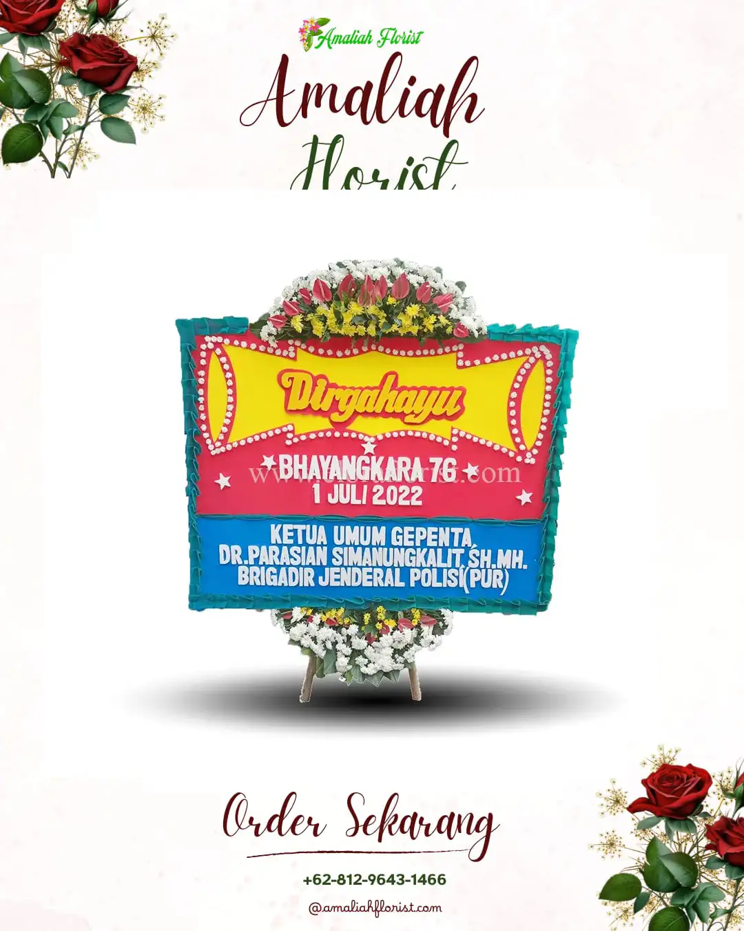 Papan Bunga HUT Ulang Tahun Bathin Viii